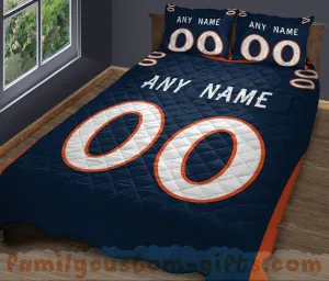 Custom Quilt Sets Denver Jersey Personalized Football Premium Quilt Bedding for Boys Girls Men Women