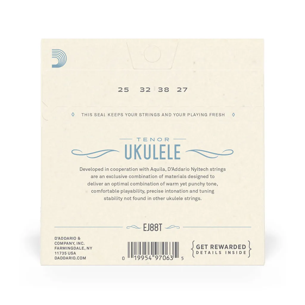 D'Addario EJ88T Nyltech Ukulele Strings, Tenor
