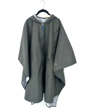 Dark Grey Poncho With Bungee Belt - Size 6/8 and 14/16