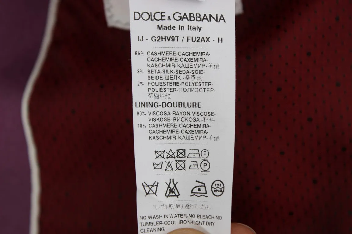 Dolce & Gabbana Elegant Purple Cashmere-Silk Blend Blazer