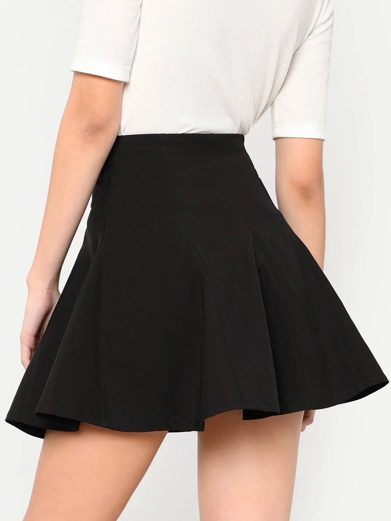 Dual Button Front Flare Skirt( CLEARANCE SALE