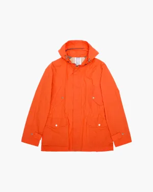 Fire Red Lightly Waxed Cotton Parka