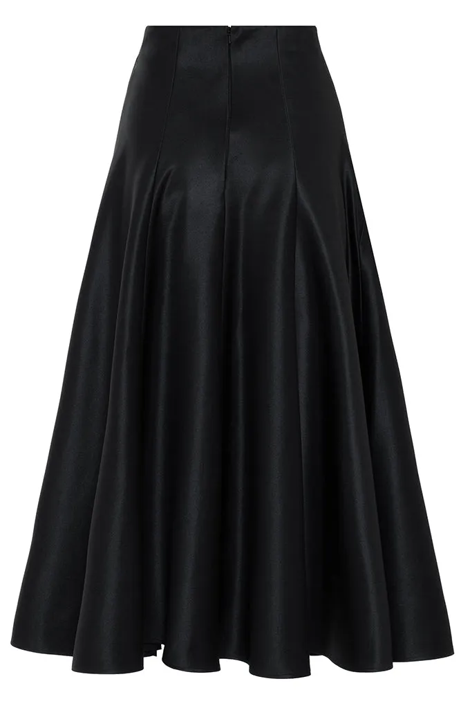 Flared midi skirt