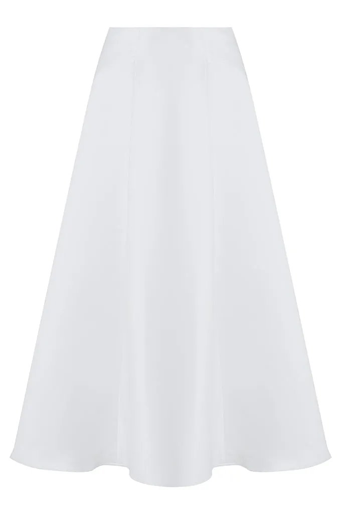 Flared midi skirt