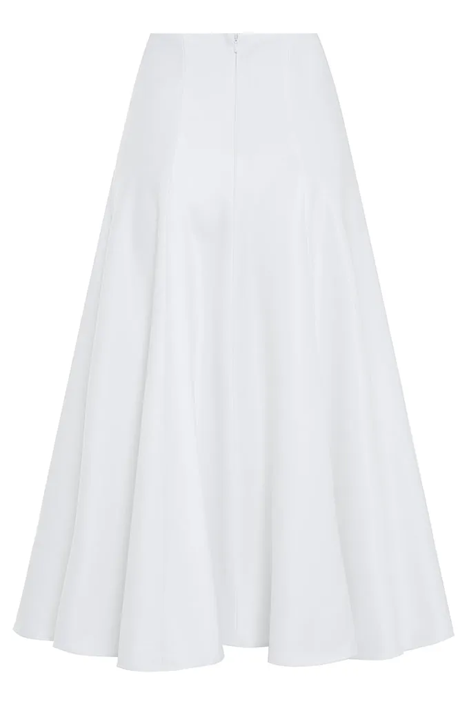Flared midi skirt