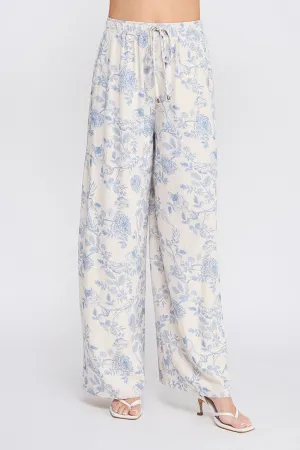 floral print wide leg pants