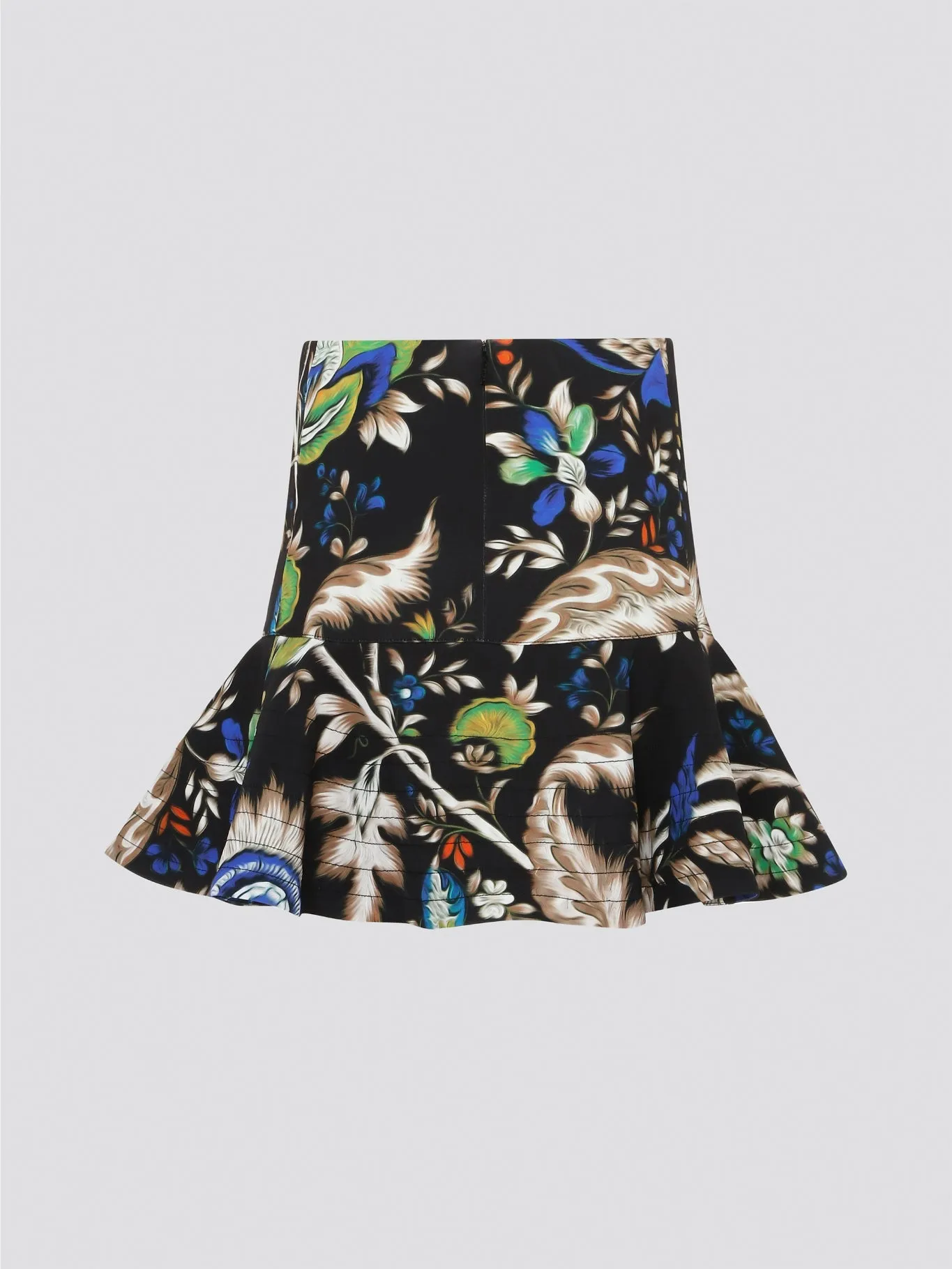 Foliage Flared Mini Skirt