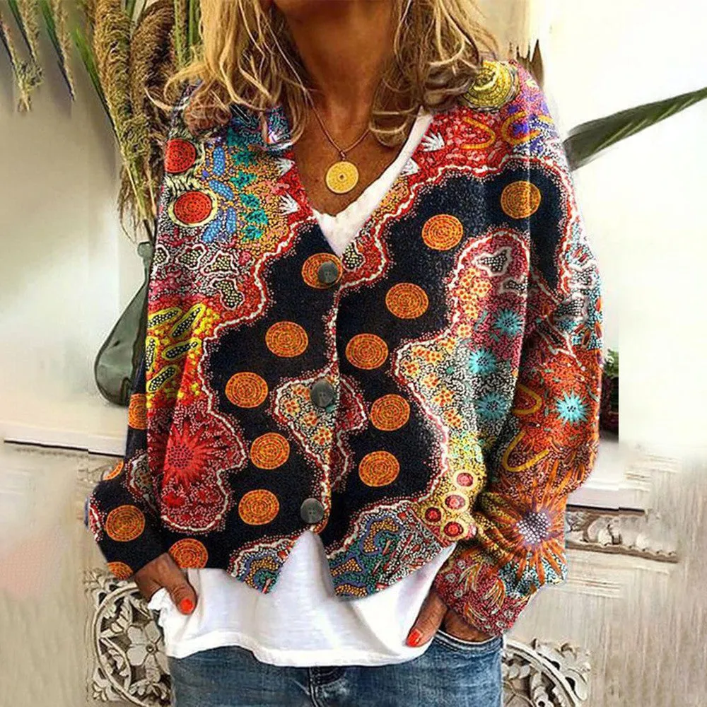 Freja™ | Colorful and comfortable knitted cardigan