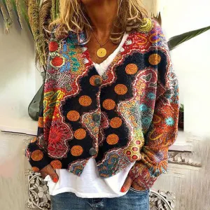 Freja™ | Colorful and comfortable knitted cardigan