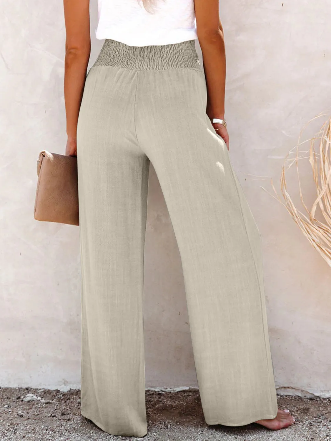 Full Size High Waist Cotton Pants – Classic Lines, Elevated Comfort