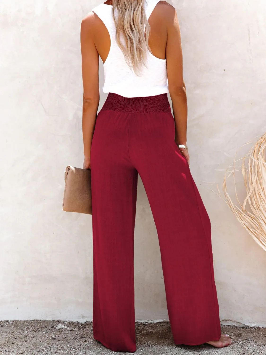 Full Size High Waist Cotton Pants – Classic Lines, Elevated Comfort