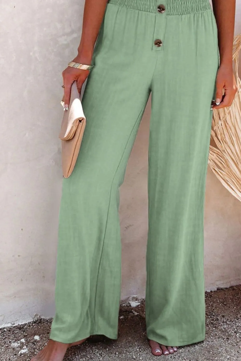 Full Size High Waist Cotton Pants – Classic Lines, Elevated Comfort