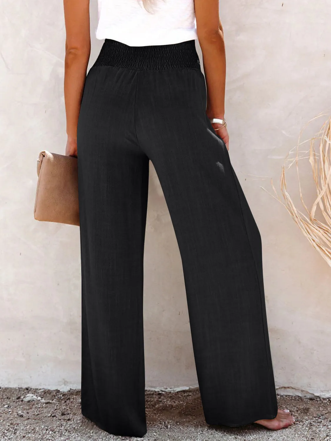 Full Size High Waist Cotton Pants – Classic Lines, Elevated Comfort