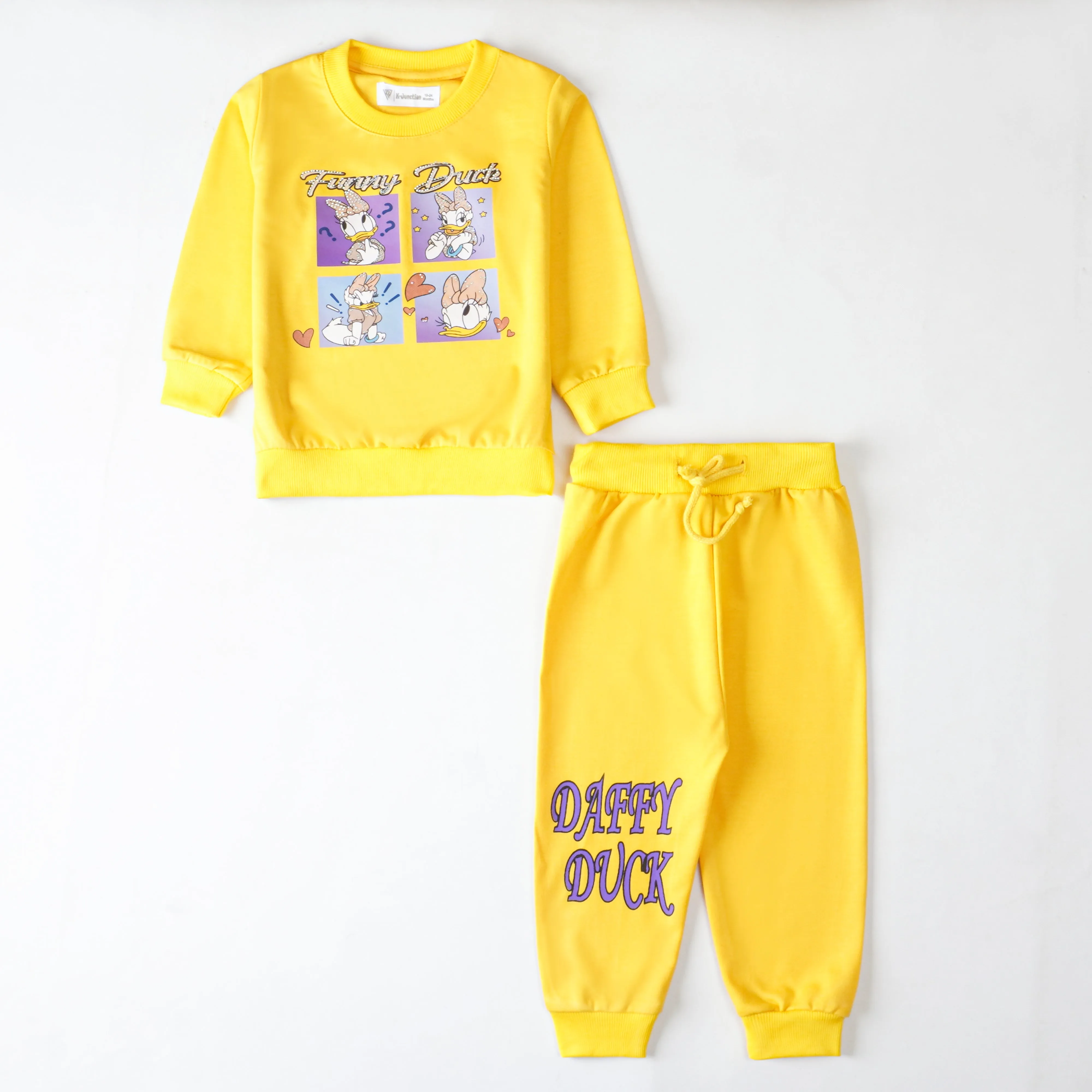 Girls Printed Full Sleeve Suit