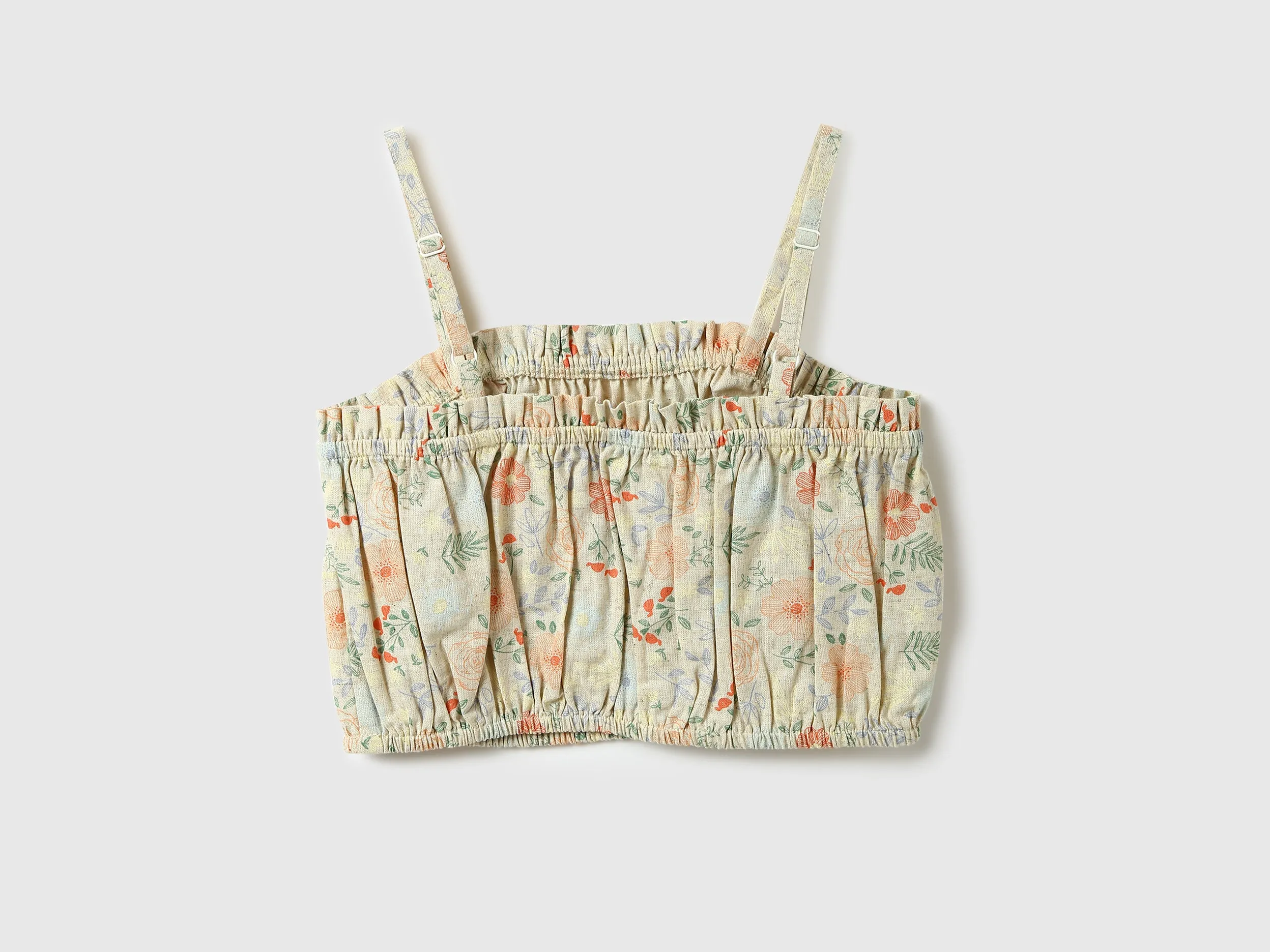 Girls Printed Shoulder Strap Top