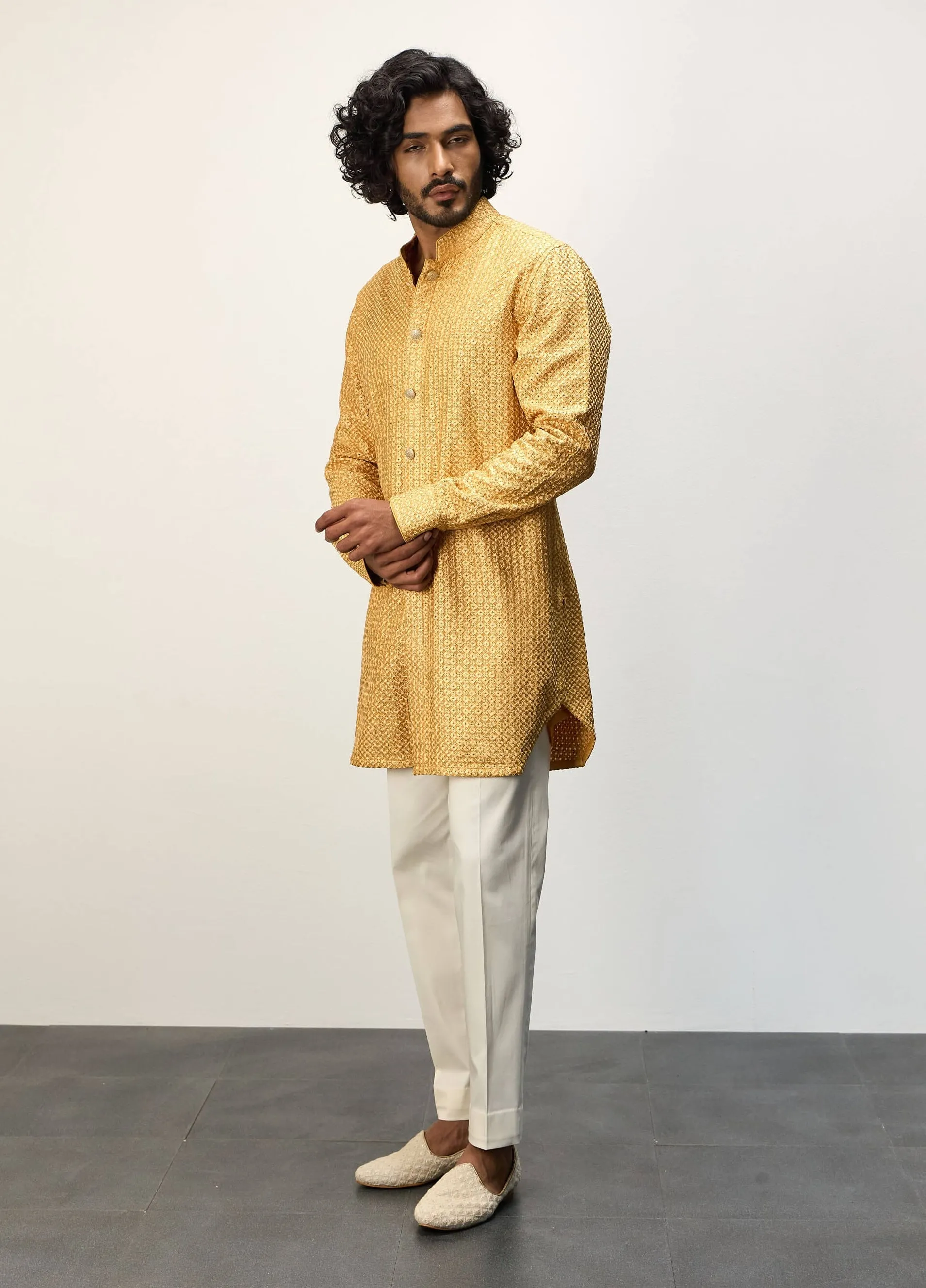 Golden hour inara nehru jacket set