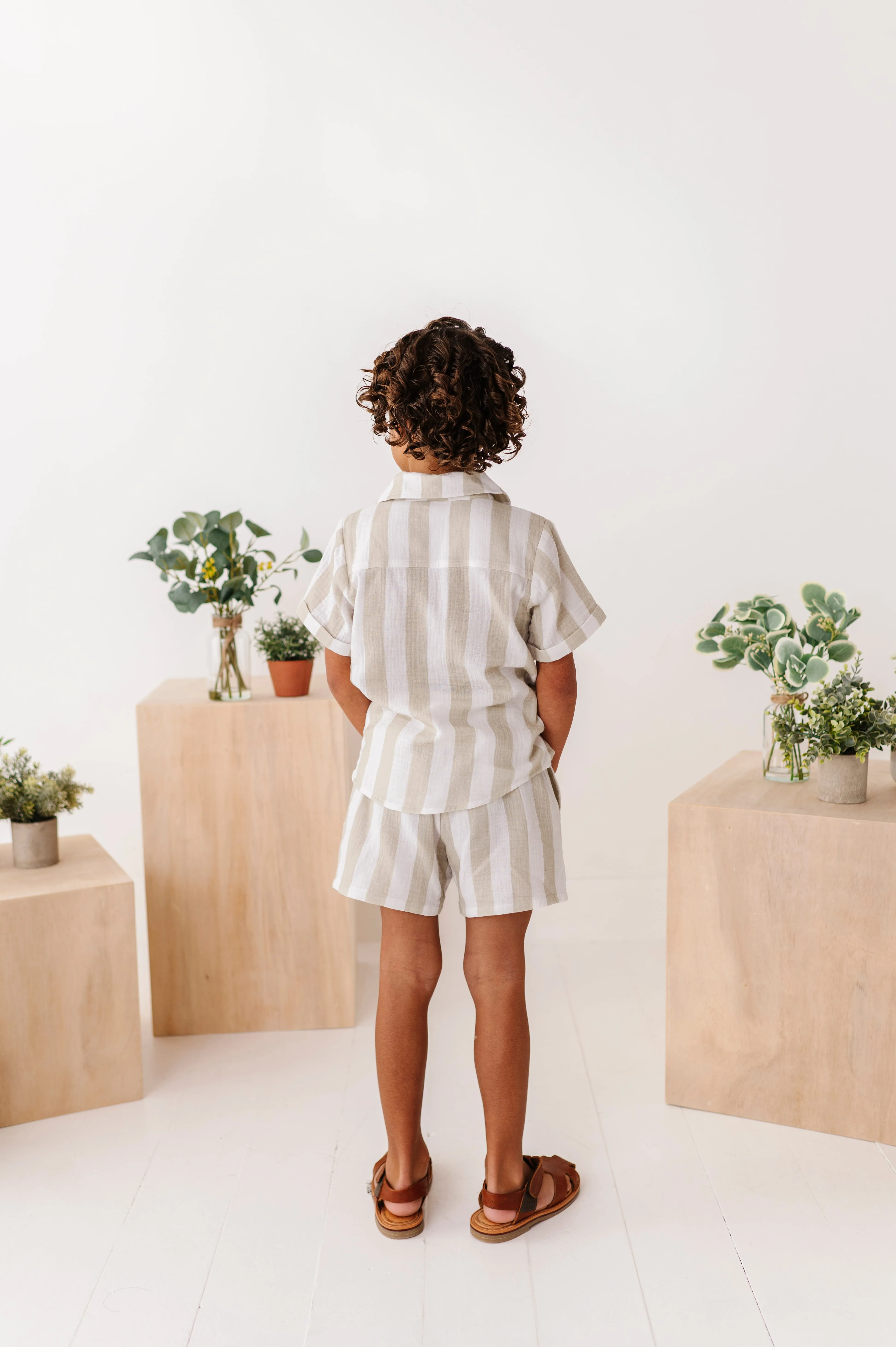 Green Costal Stripe | Boys Set