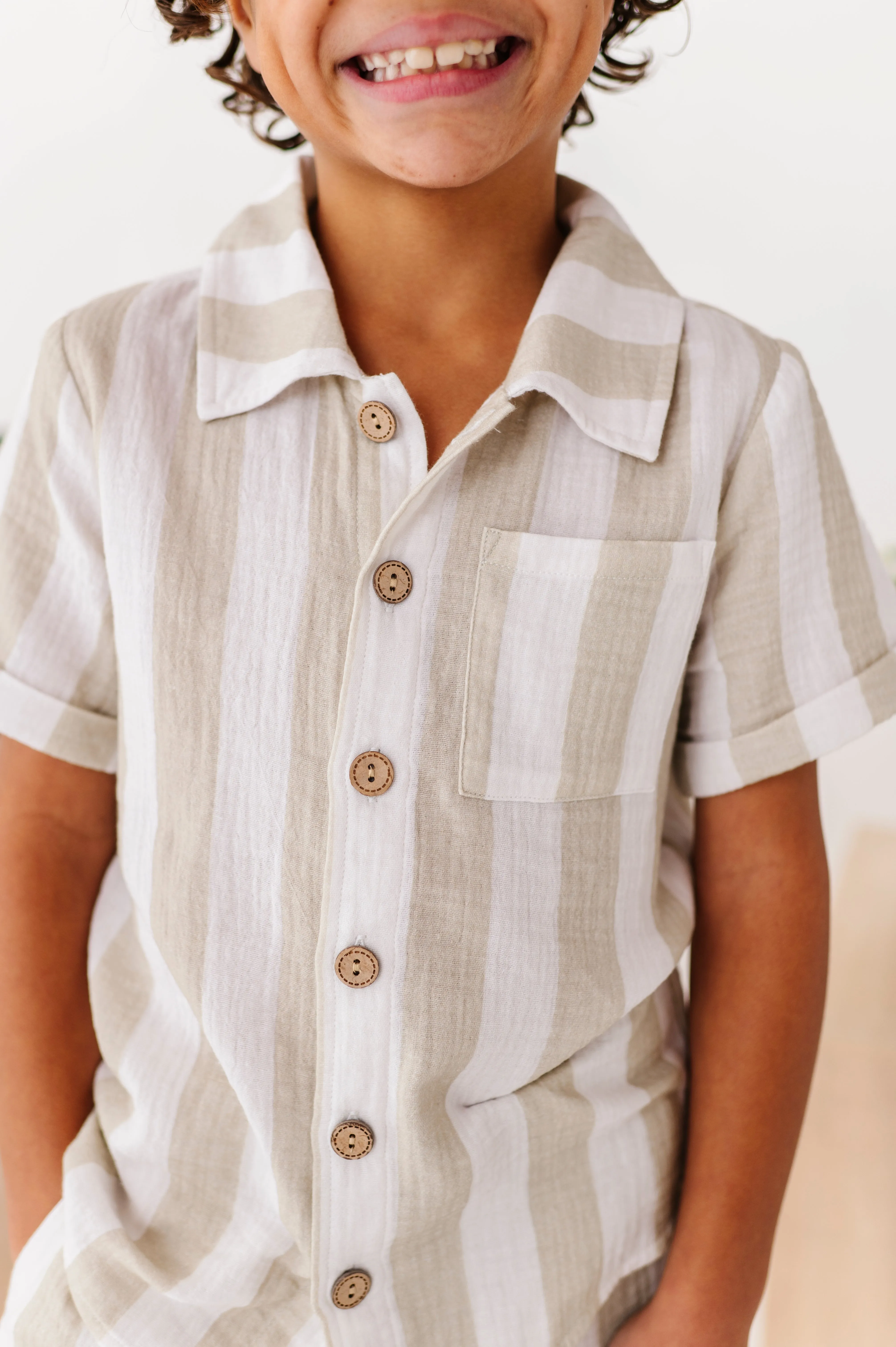 Green Costal Stripe | Boys Set