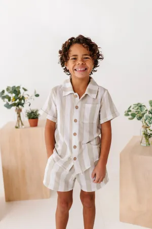 Green Costal Stripe | Boys Set