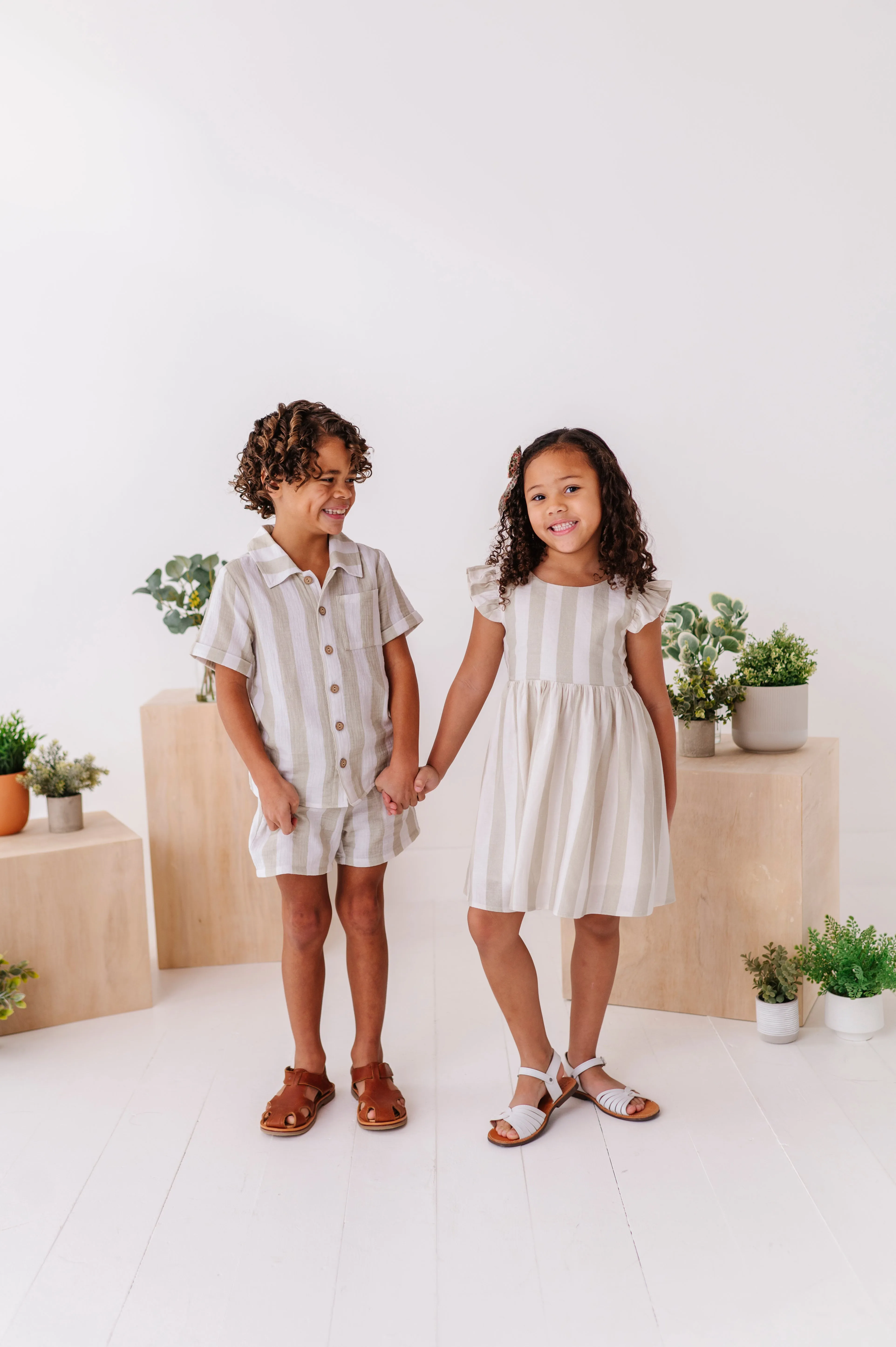 Green Costal Stripe | Boys Set
