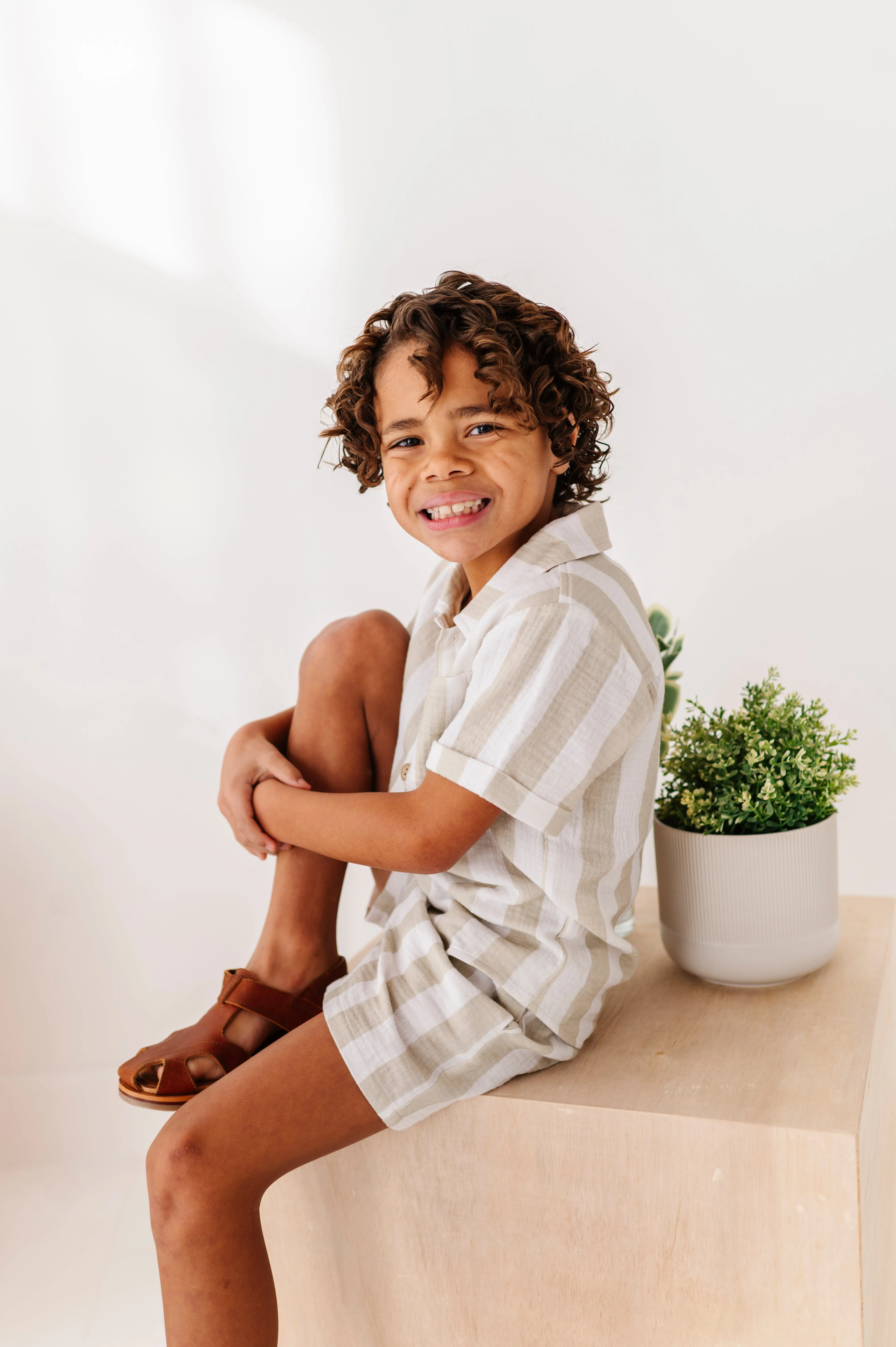 Green Costal Stripe | Boys Set