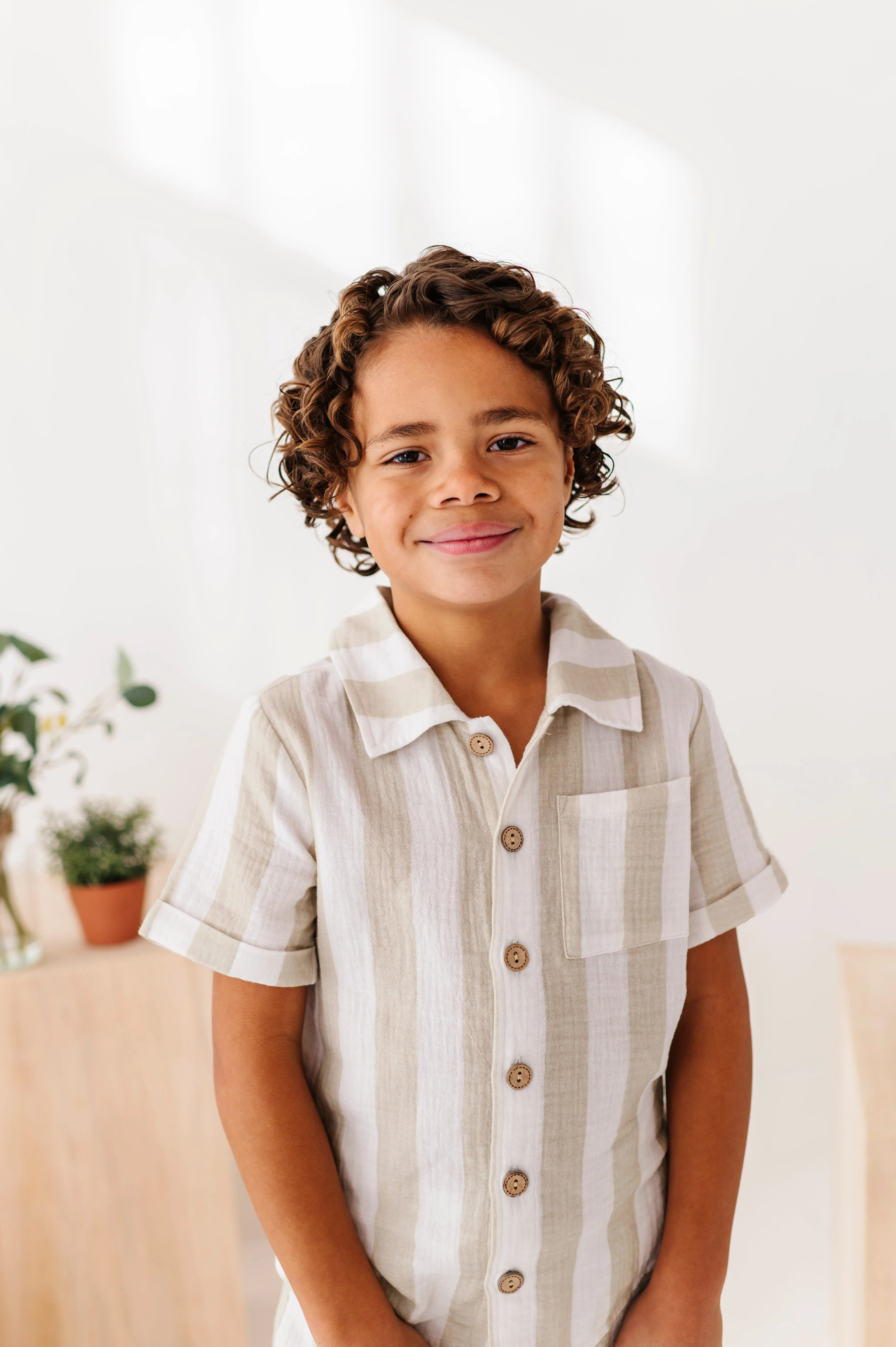Green Costal Stripe | Boys Set