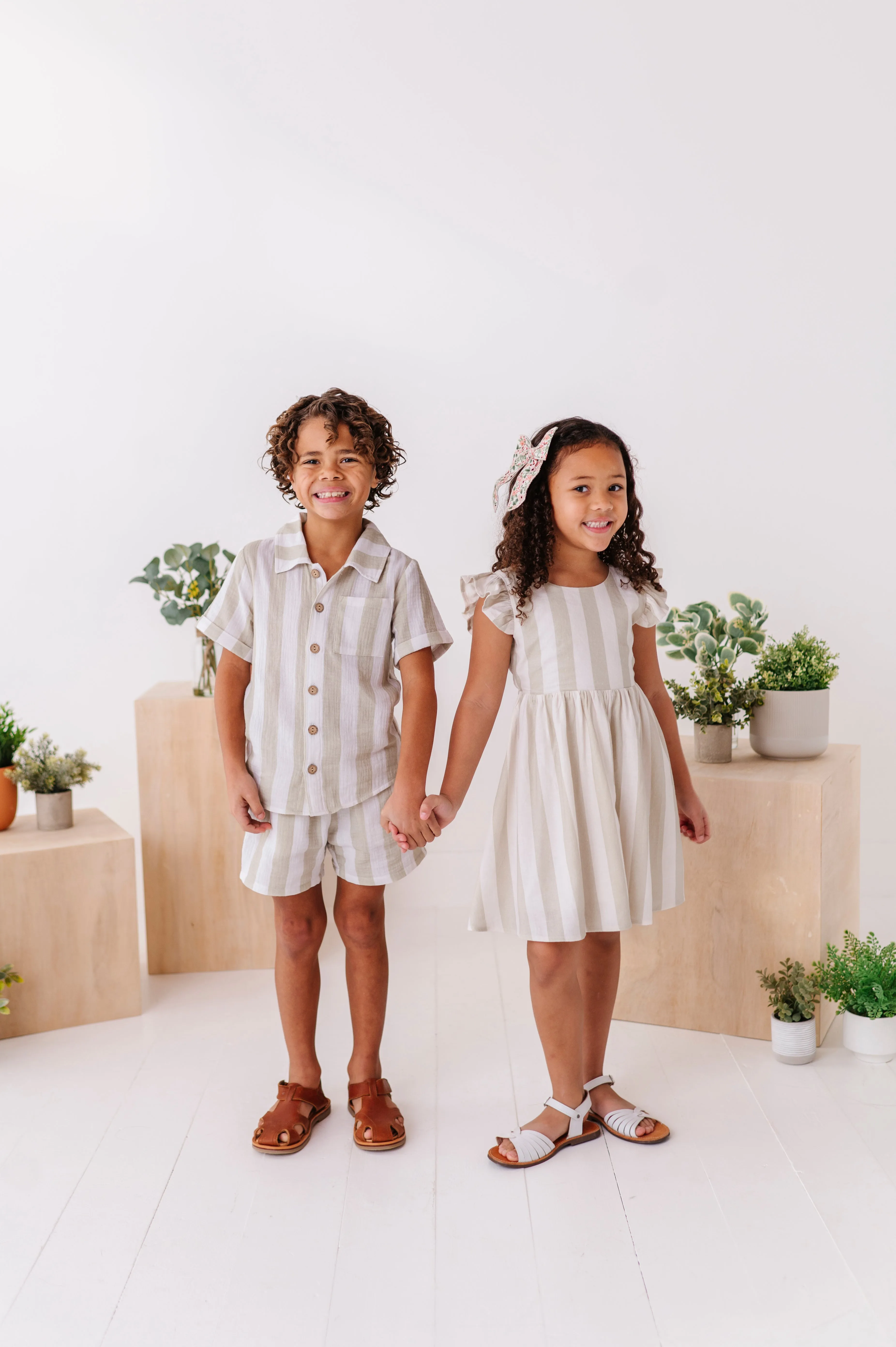 Green Costal Stripe | Boys Set