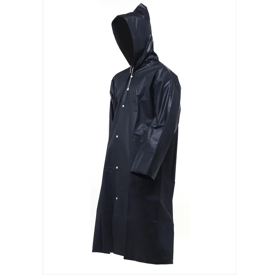 Hamlin Pemp Jas Hujan Pria Wanita Portable Raincoat Poncho with Hood Material EVA ORIGINAL - Black