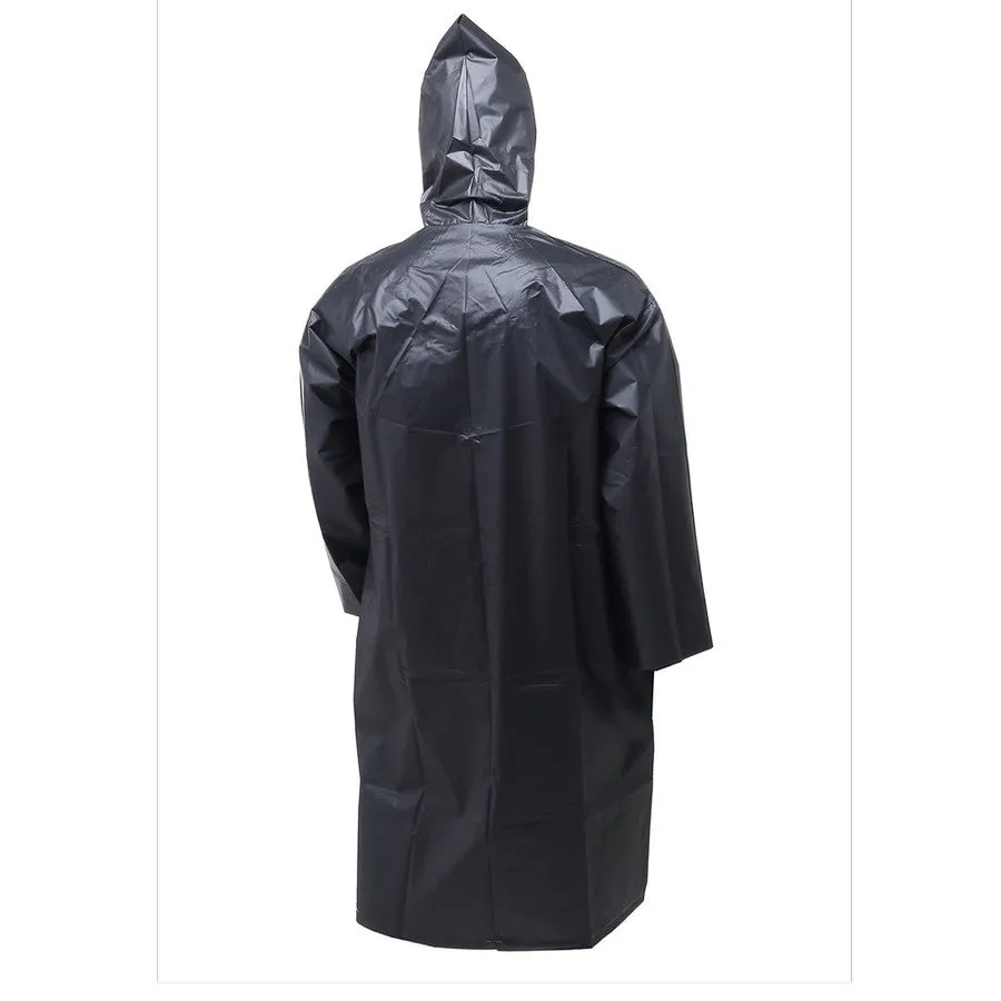 Hamlin Pemp Jas Hujan Pria Wanita Portable Raincoat Poncho with Hood Material EVA ORIGINAL - Black
