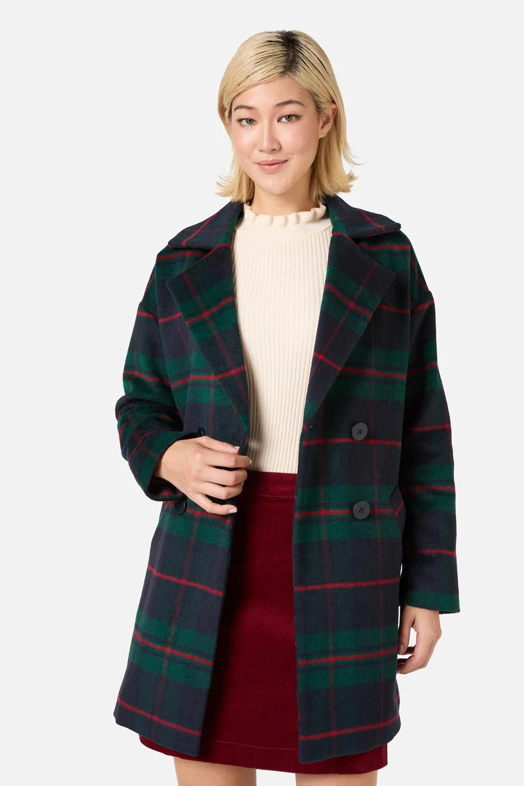 Harper Check Cosy Coat
