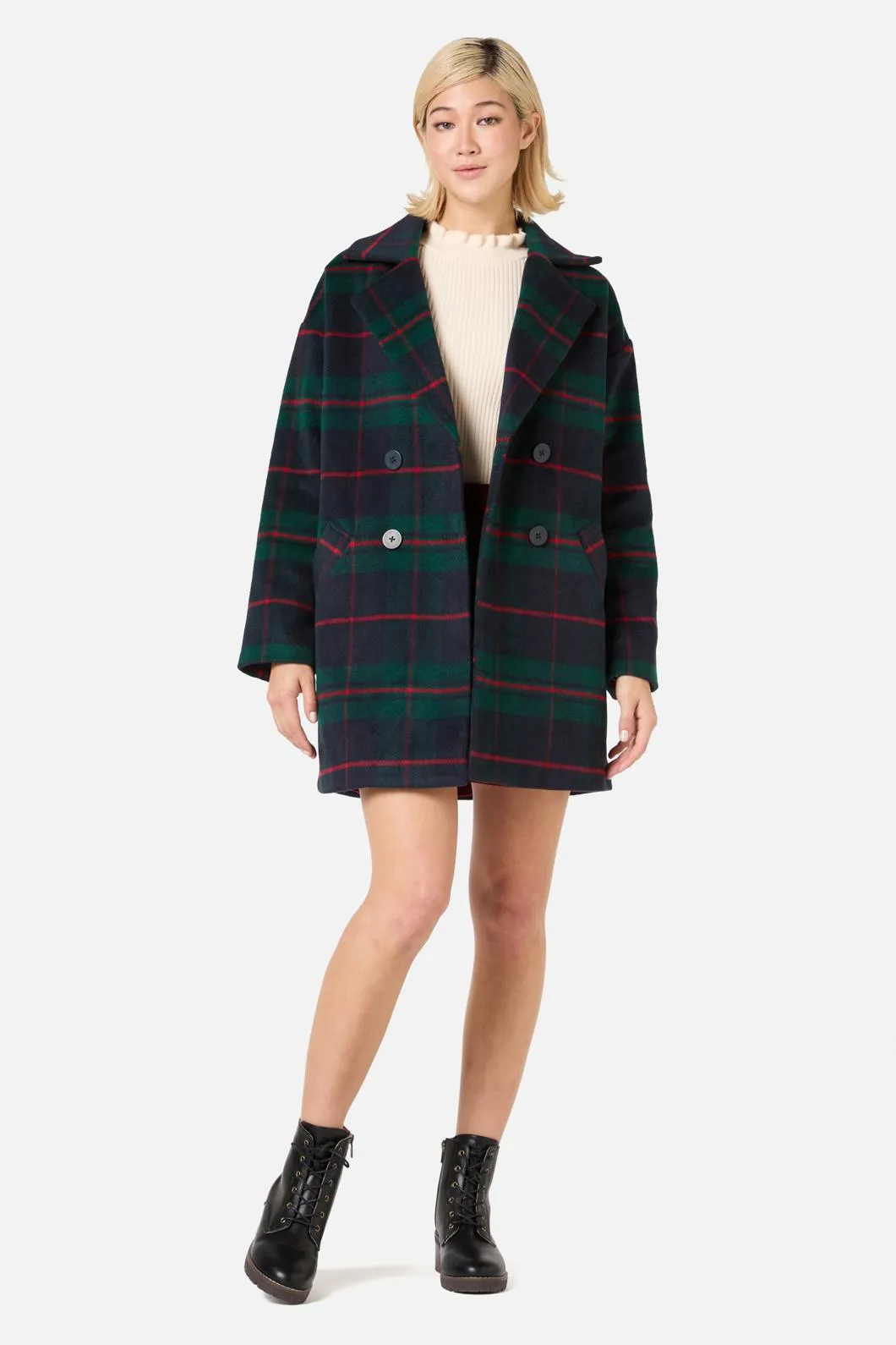 Harper Check Cosy Coat