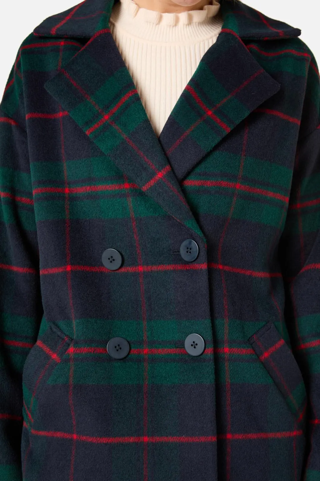 Harper Check Cosy Coat