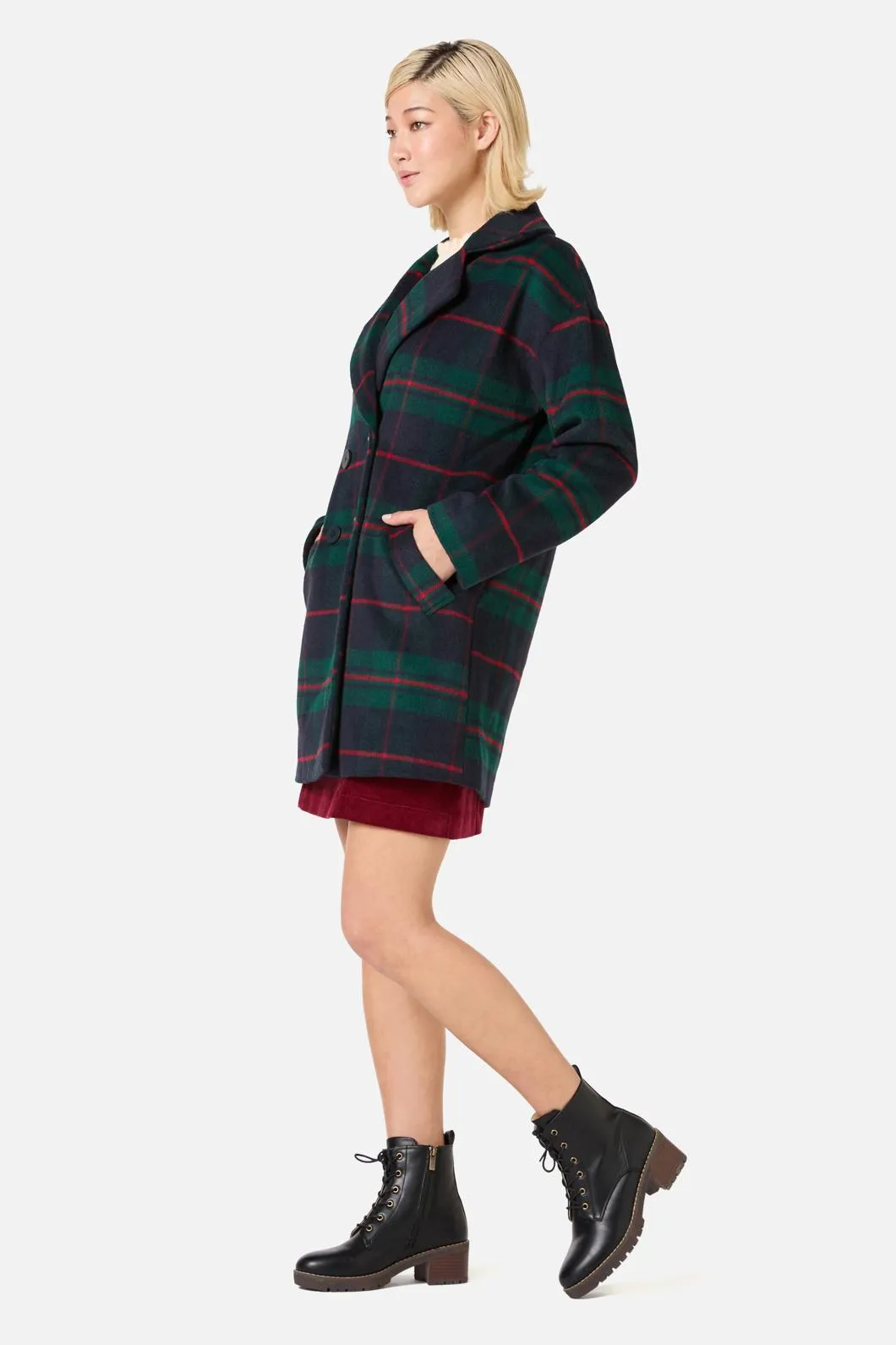 Harper Check Cosy Coat