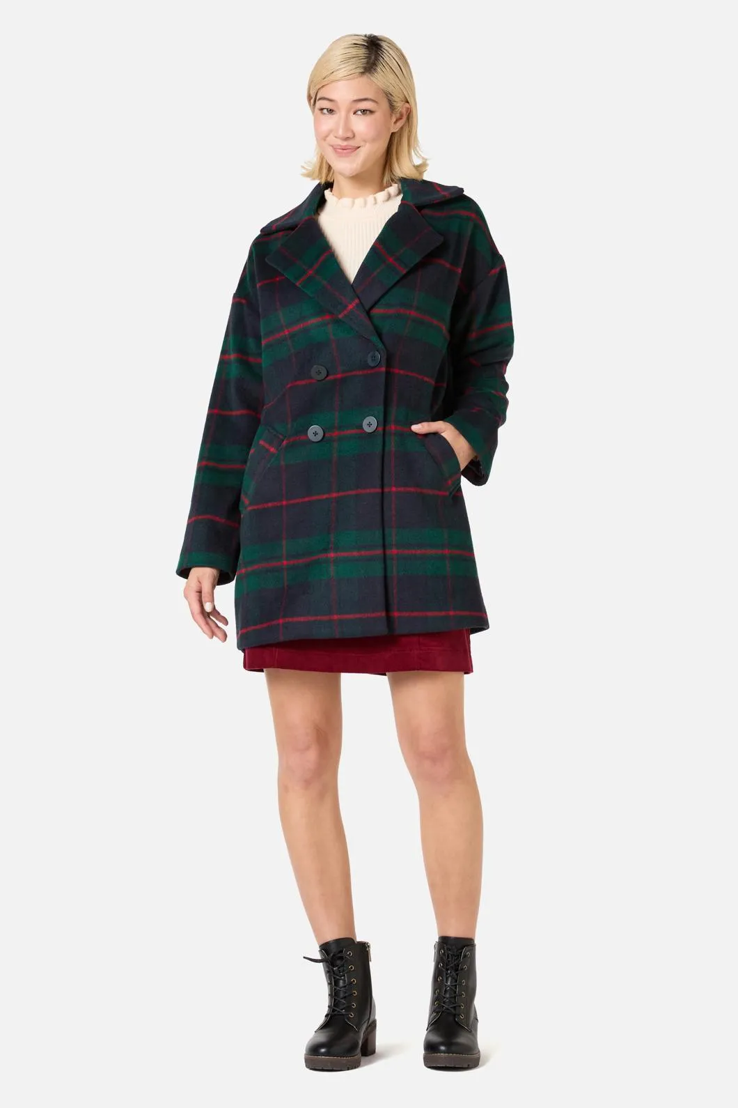 Harper Check Cosy Coat