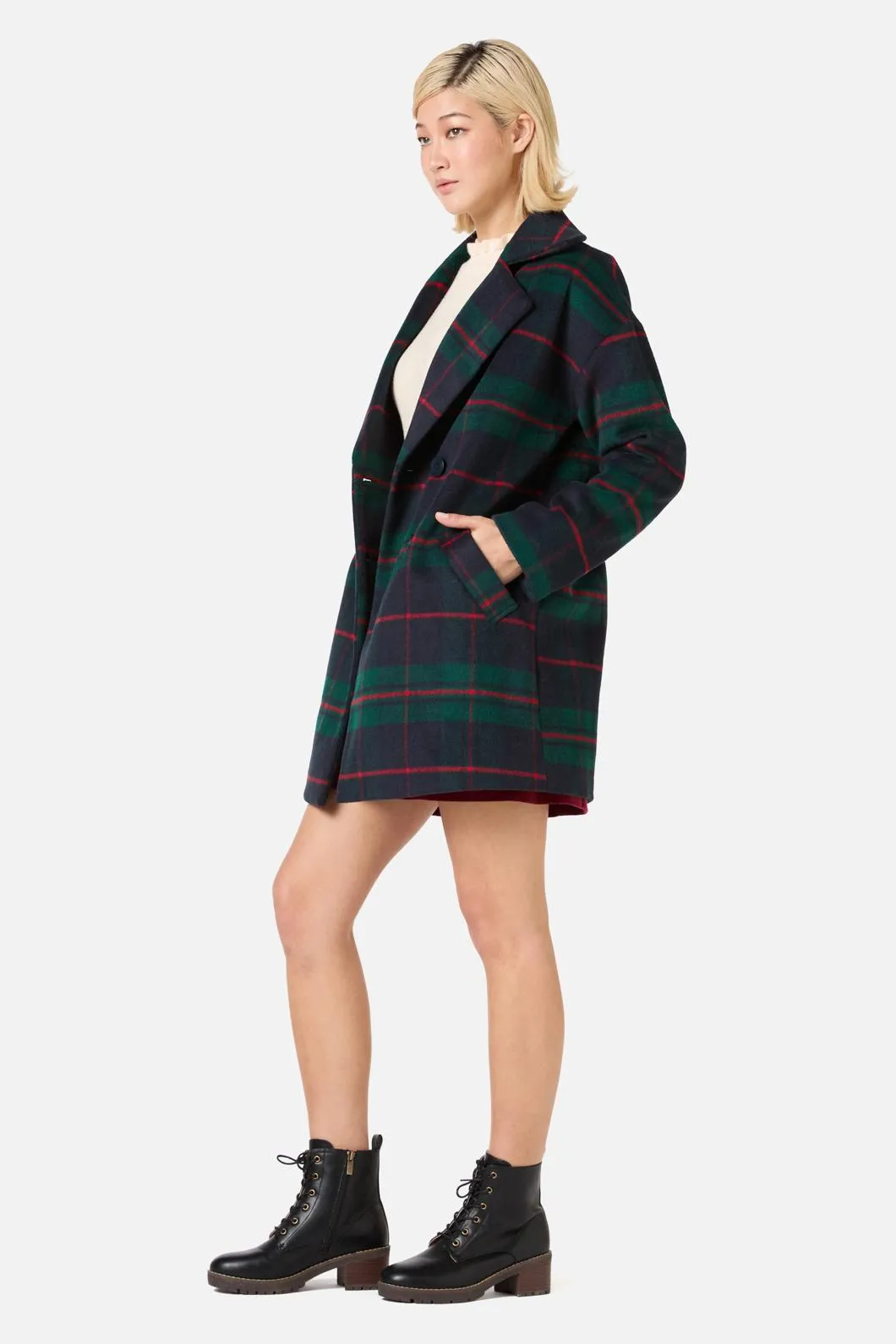 Harper Check Cosy Coat