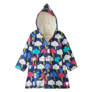 Hatley Lightning Clouds Sherpa Lined Colour Changing Splash Jacket