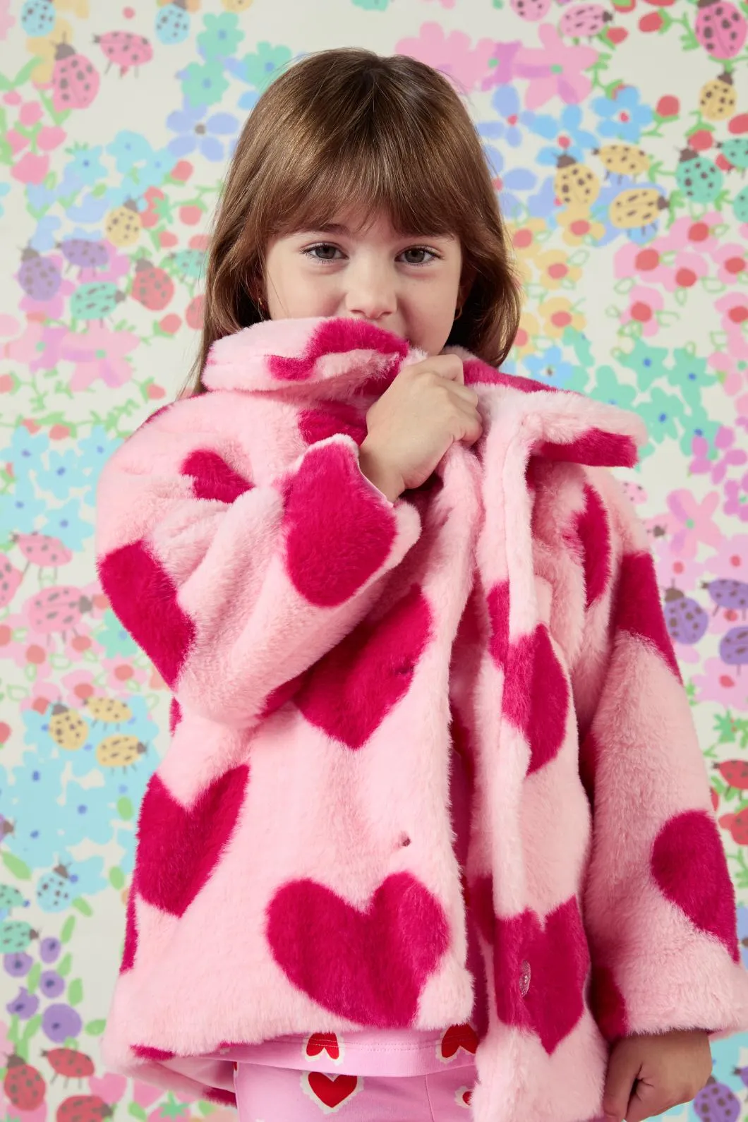 Hearts Kids Faux Fur Jacket