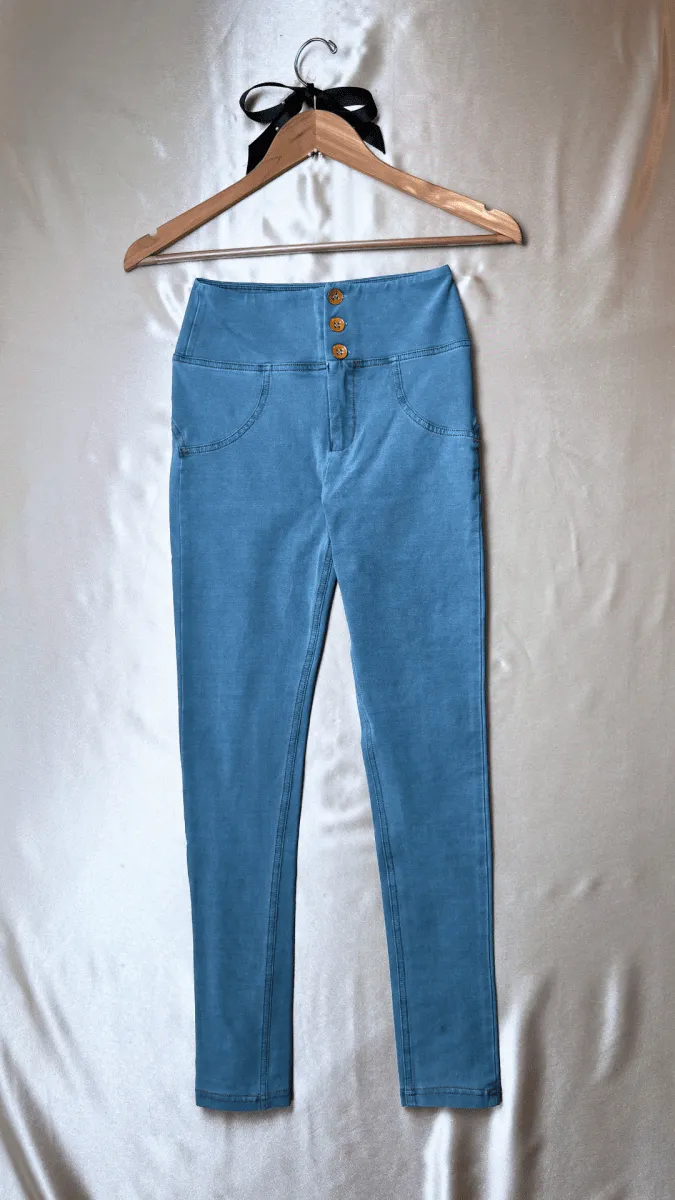 High Rise Butt Enhancer Light Blue Jeggings