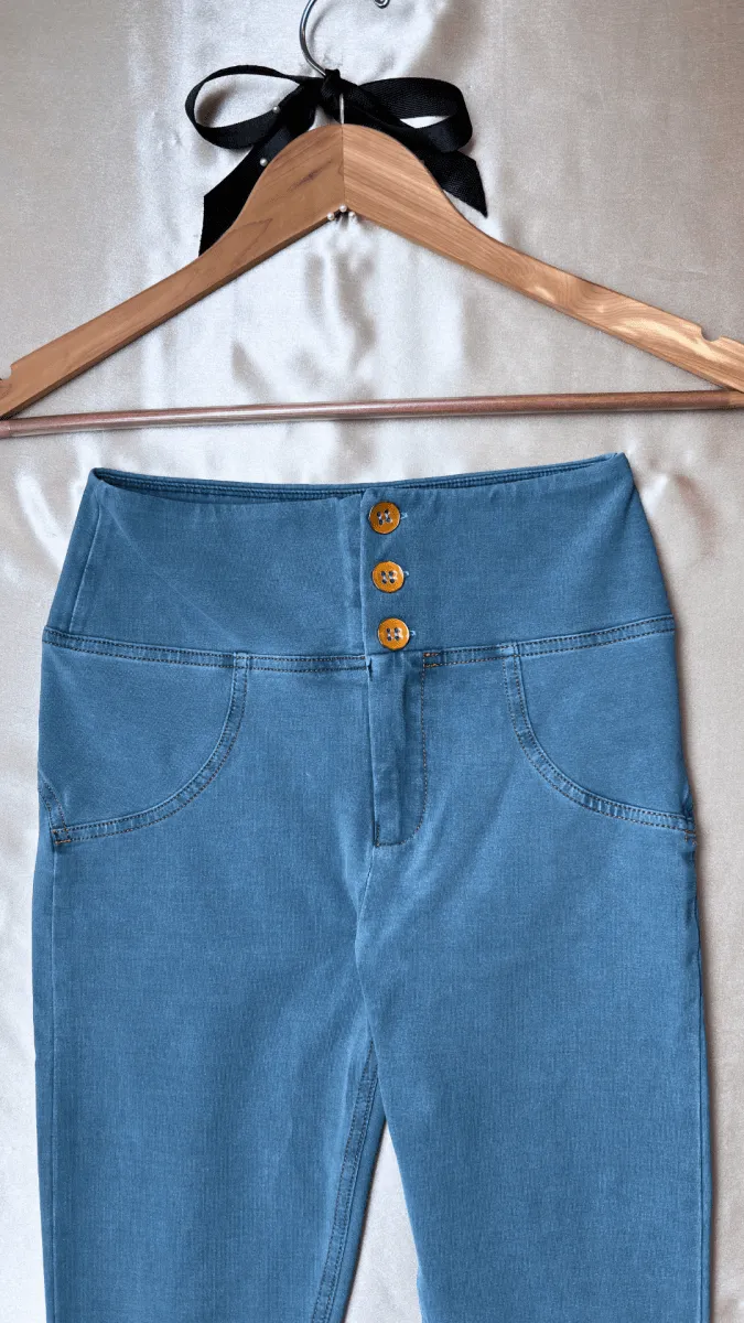 High Rise Butt Enhancer Light Blue Jeggings