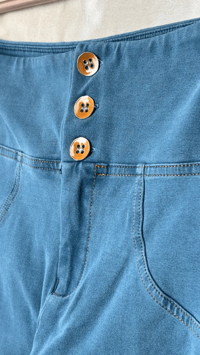 High Rise Butt Enhancer Light Blue Jeggings