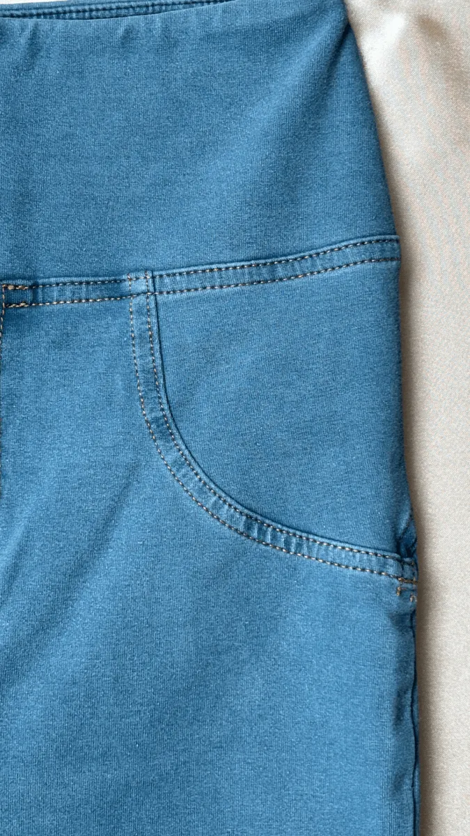 High Rise Butt Enhancer Light Blue Jeggings