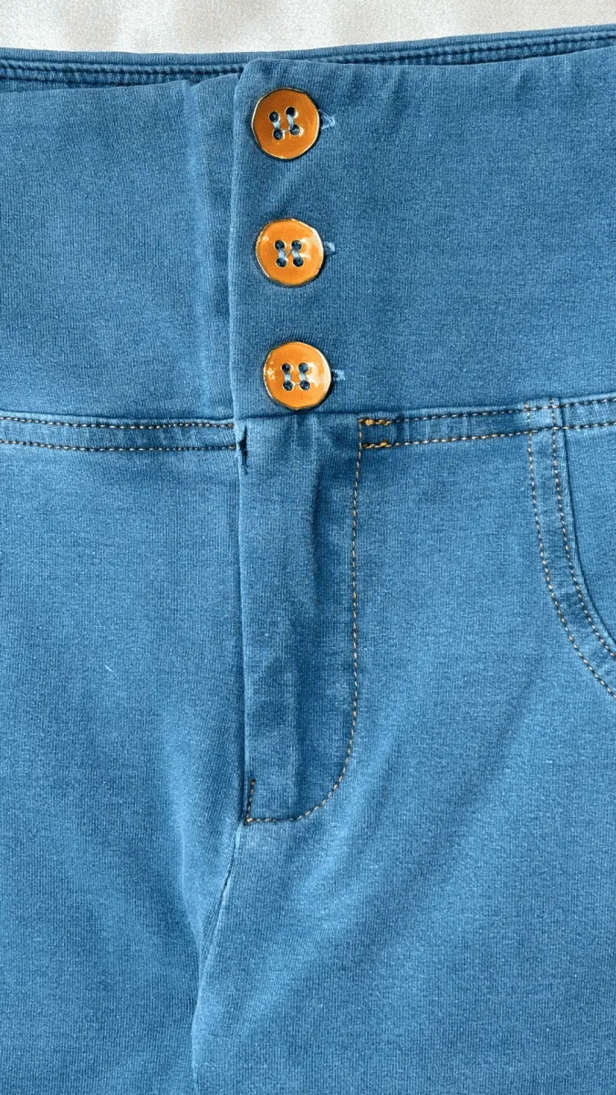 High Rise Butt Enhancer Light Blue Jeggings