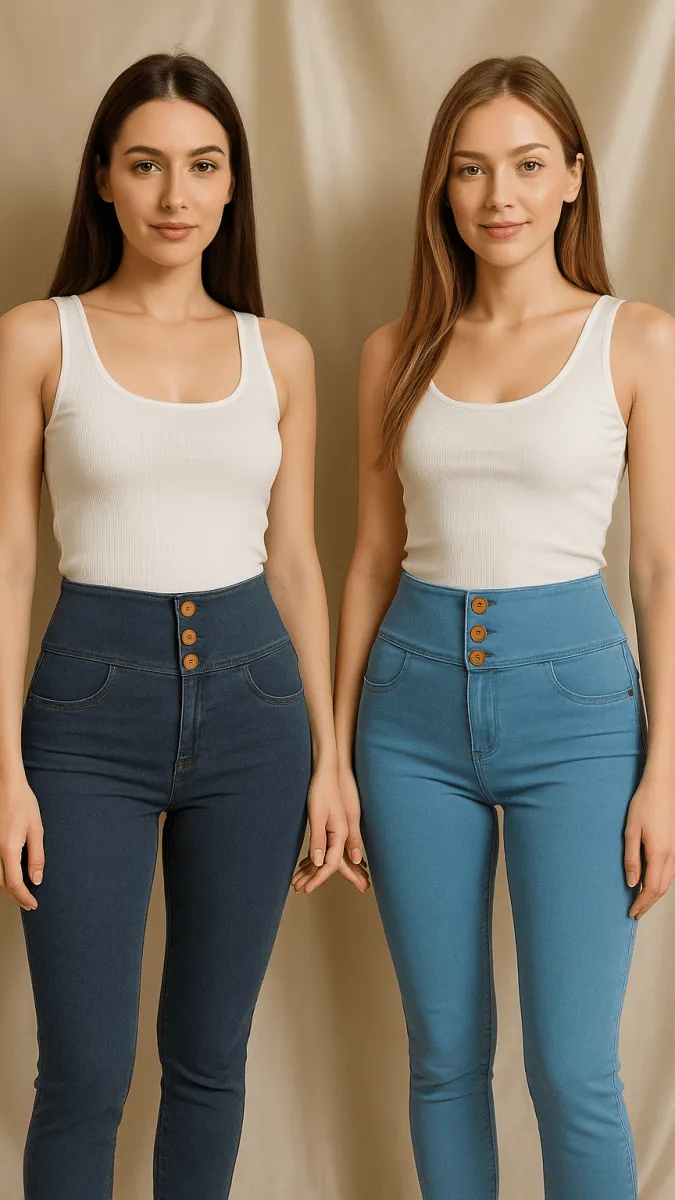 High Rise Butt Enhancer Light Blue Jeggings