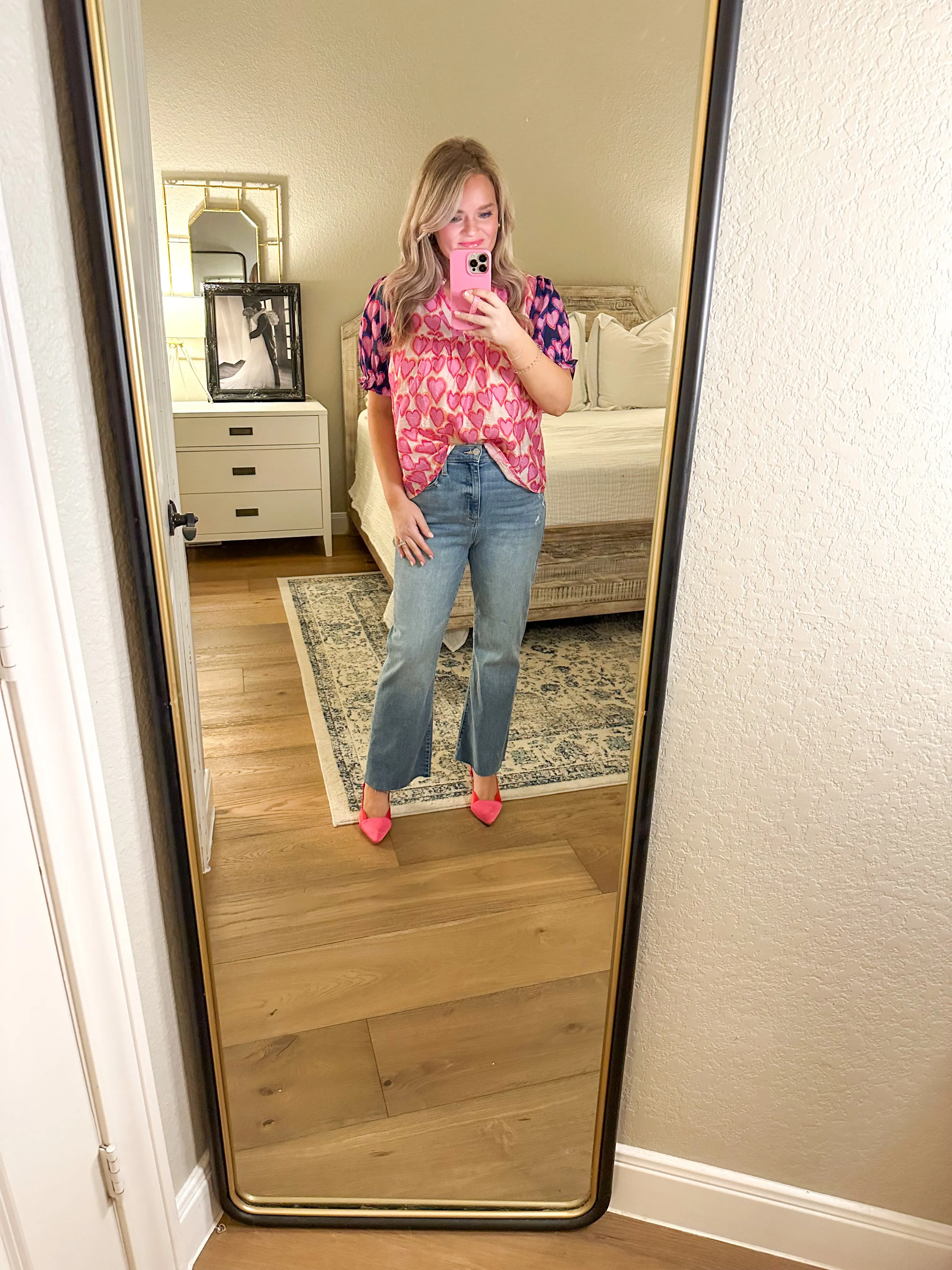 High Rise Kick Flare Medium Wash Jeans