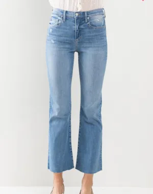High Rise Kick Flare Medium Wash Jeans