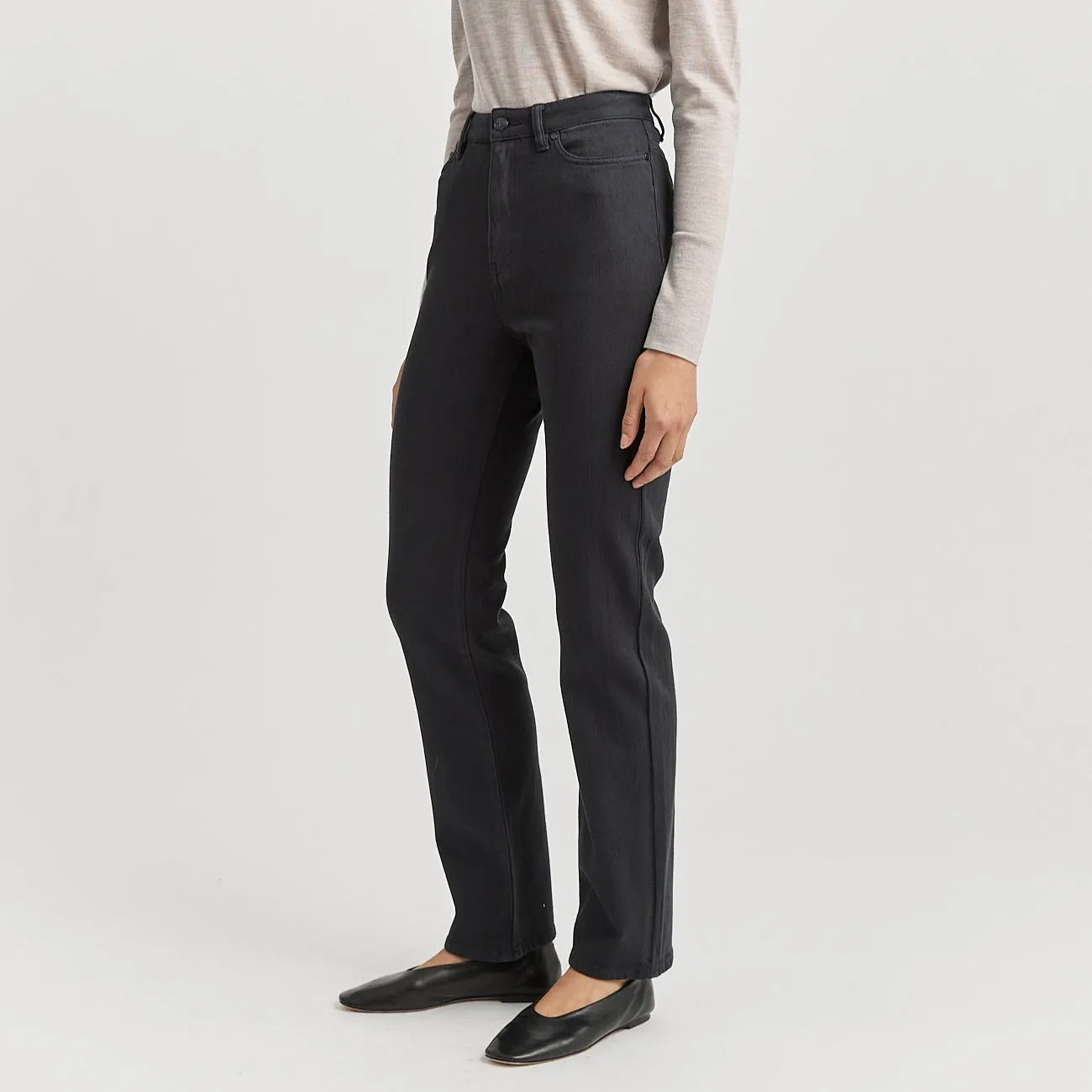 High Rise Straight Jean - Ink