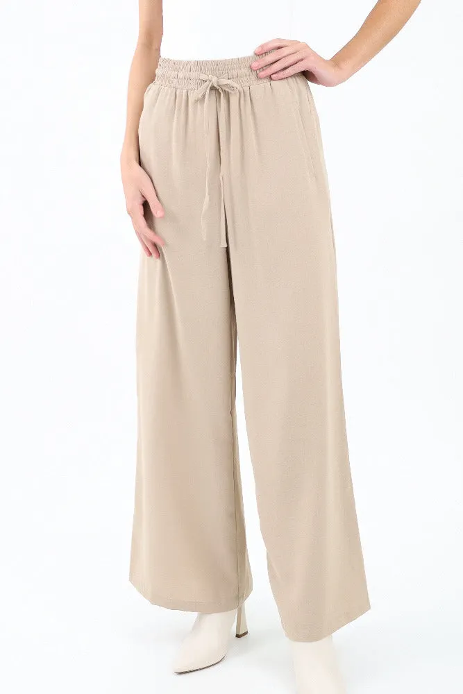 High Rise Utility Pants -Beige