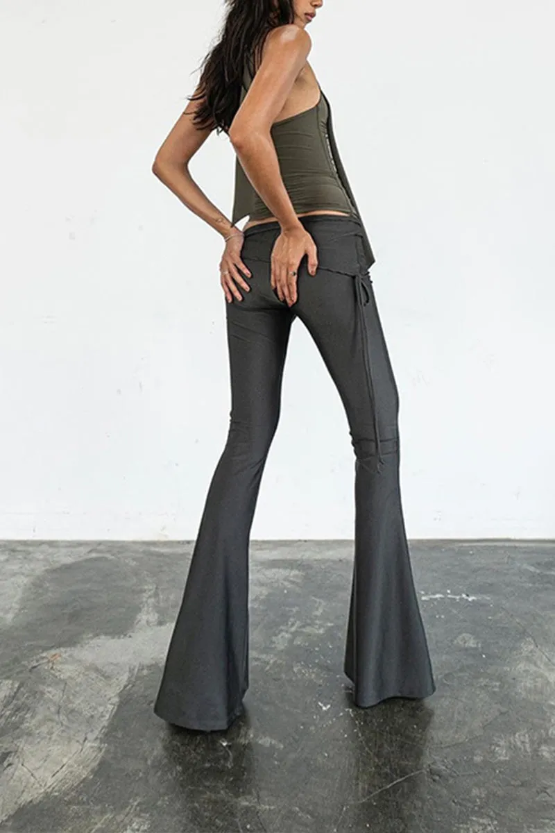 HPT1182 Sleek Flare High-Waist Pants