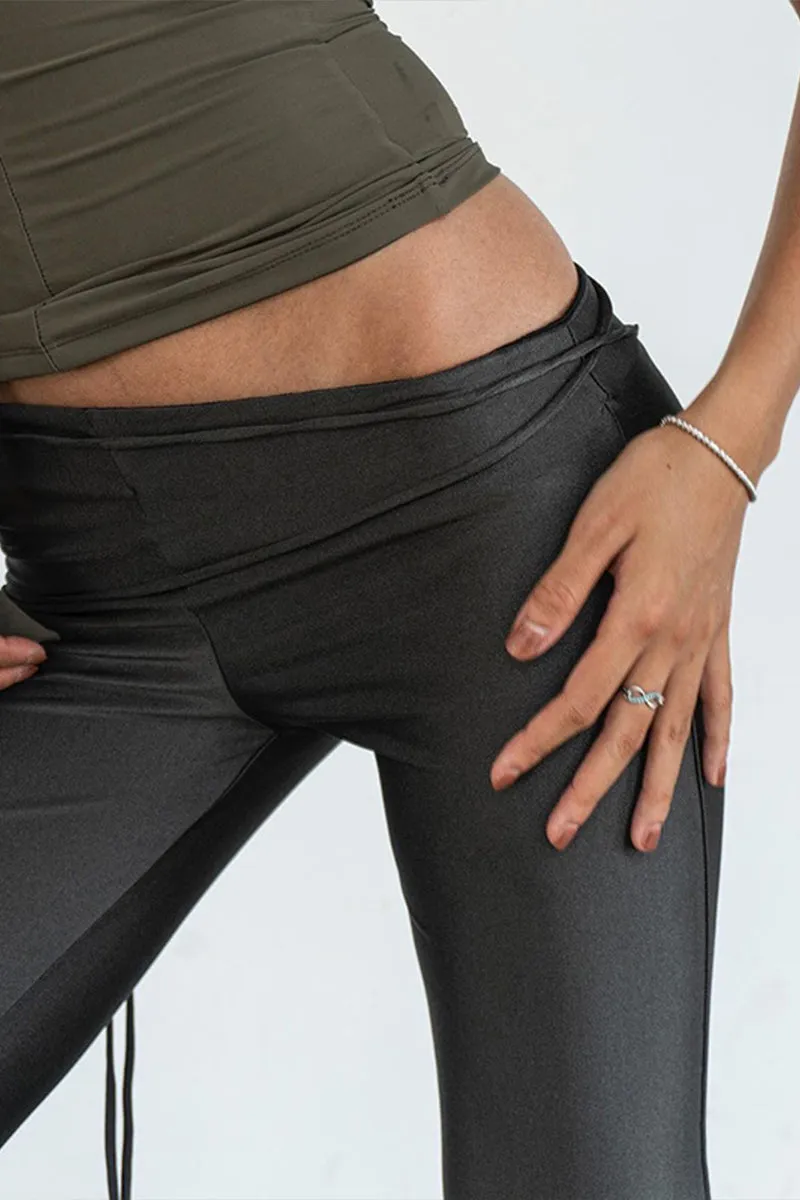 HPT1182 Sleek Flare High-Waist Pants
