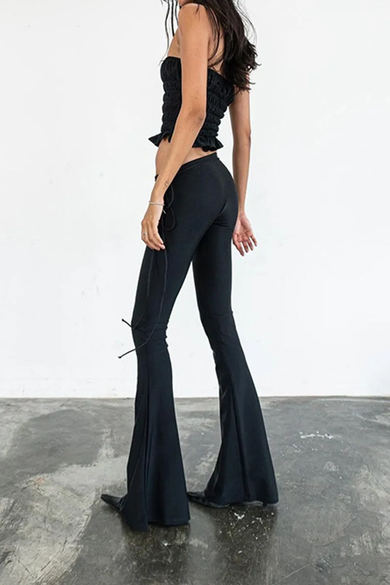 HPT1182 Sleek Flare High-Waist Pants
